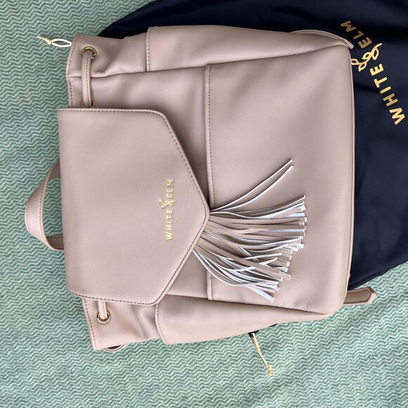 Luna Drawstring Convertible Backpack NEW + bag WEST ELM leather SAND*** - Picture 7 of 16